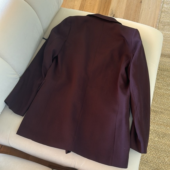 NEW|| H&M Oversize Burgundy Blazer Size XS - Picture 14 of 14